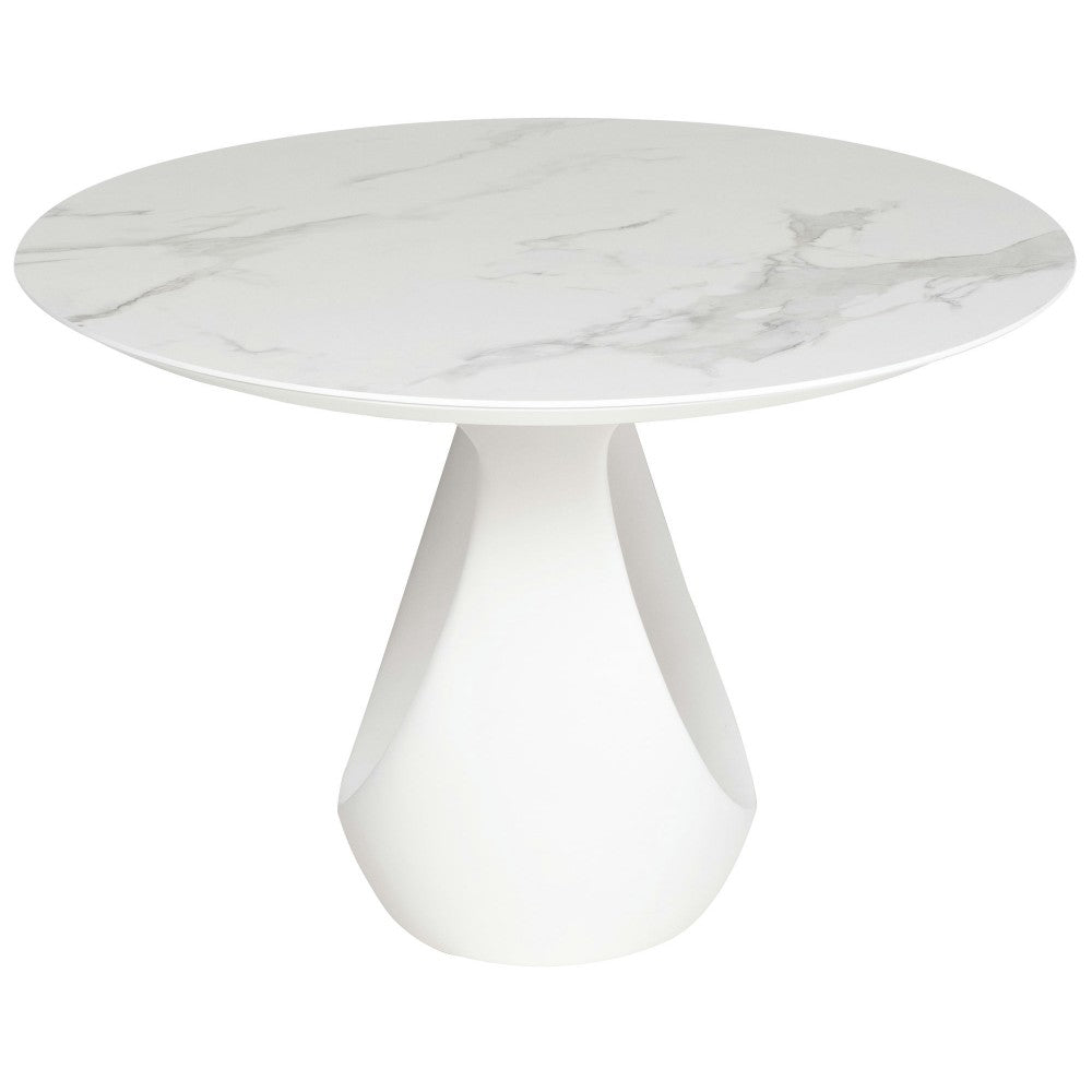 Montana White Ceramic Dining Table, HGNE277