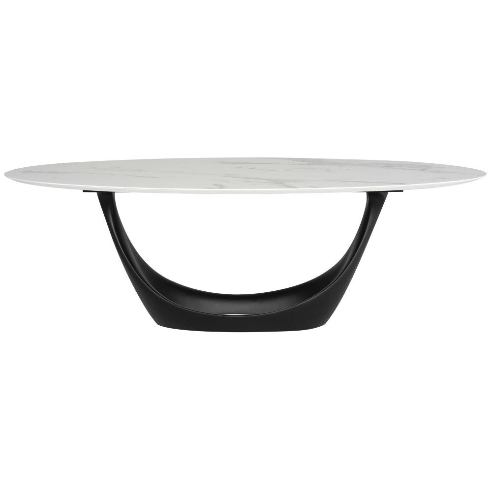 Montana White Ceramic Dining Table, HGNE330