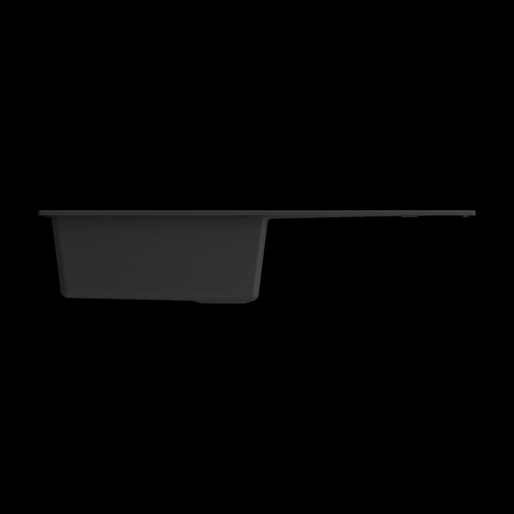 Mount 20 in. Single Bowl Granite Composite Kitchen Sink with Drain Board