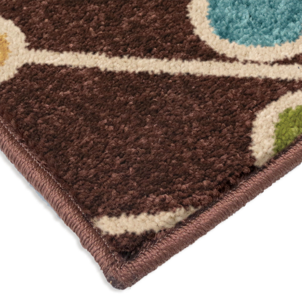 Orian Veranda Retro Fit Brown 92"X130"