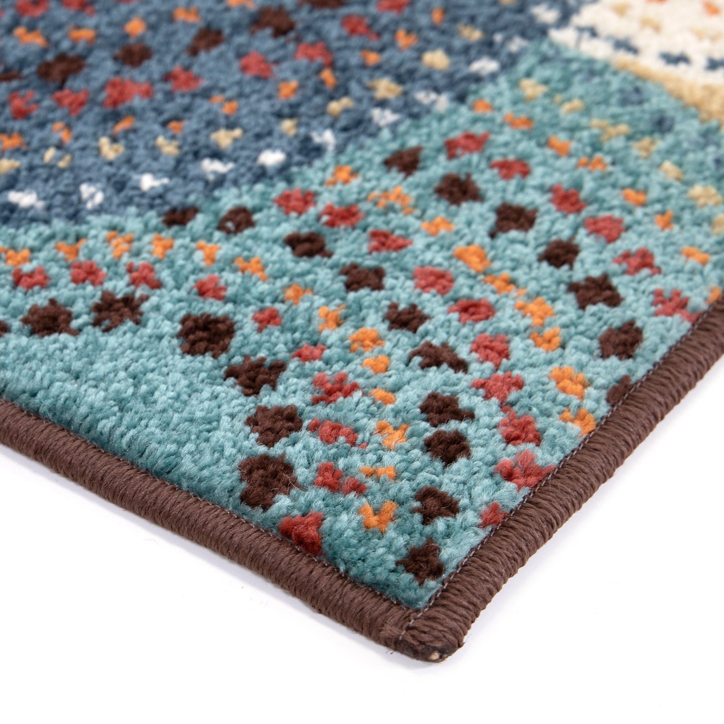 Orian Courtyard Bright Dotted Circles Multi 22"X60"