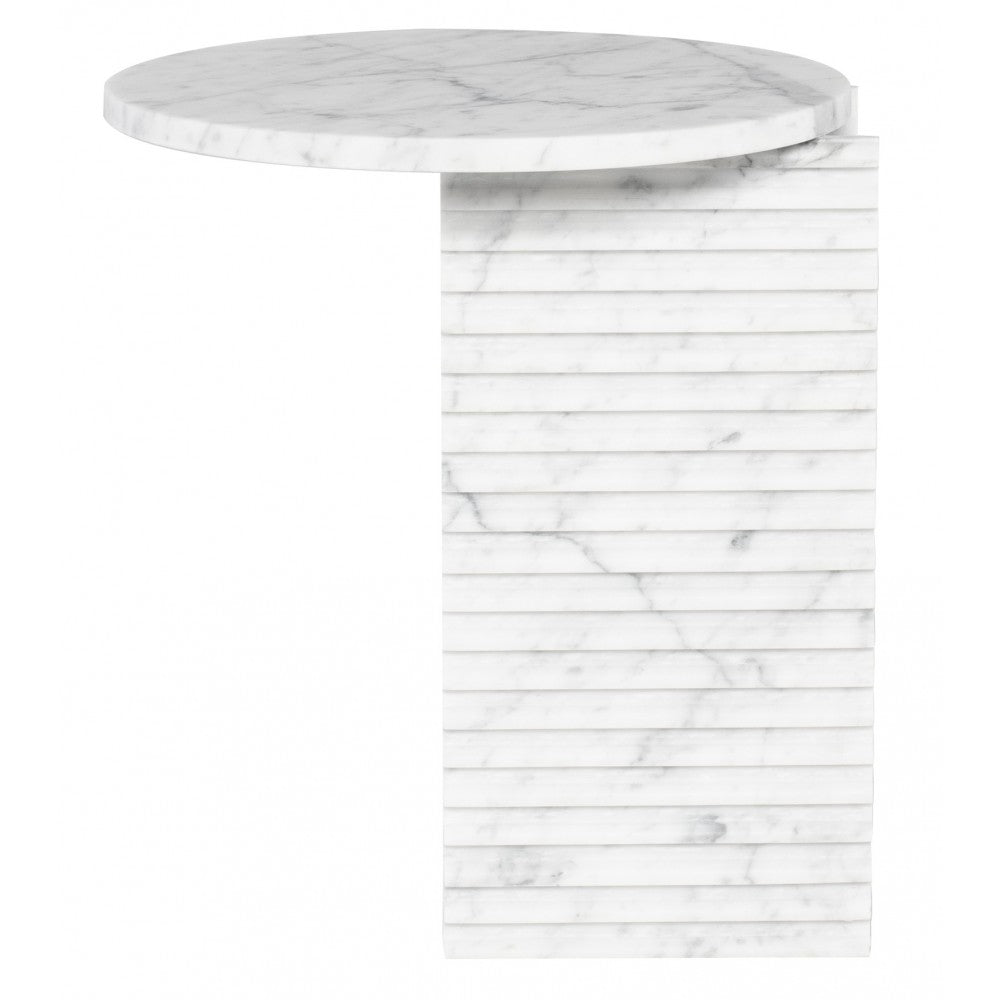 Mya Bianco Stone Side Table