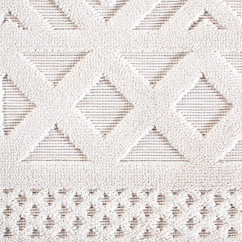 Orian Boucle' Coastal Diamond Natural 23"X90"