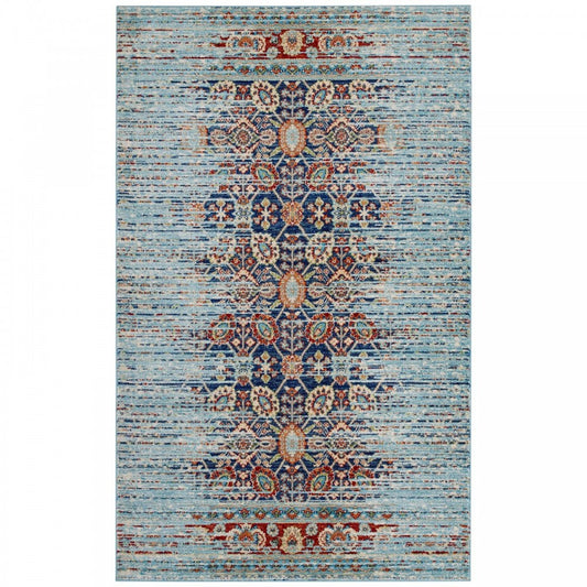 Naria Distressed Persian Medallion 8x10 Area Rug