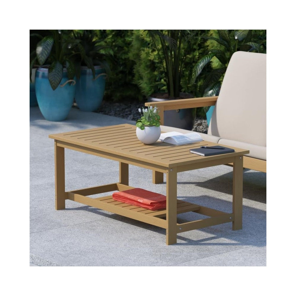 Natural Cedar Poly Resin Table