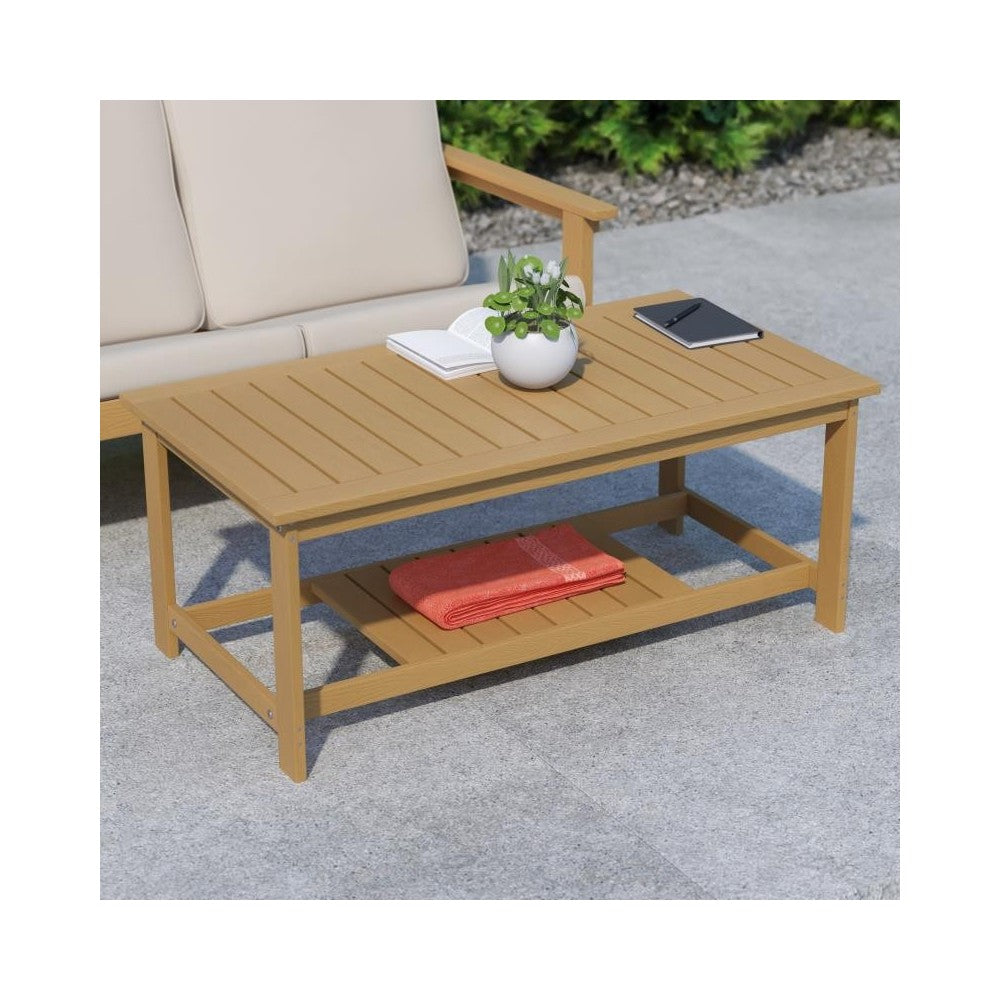 Natural Cedar Poly Resin Table