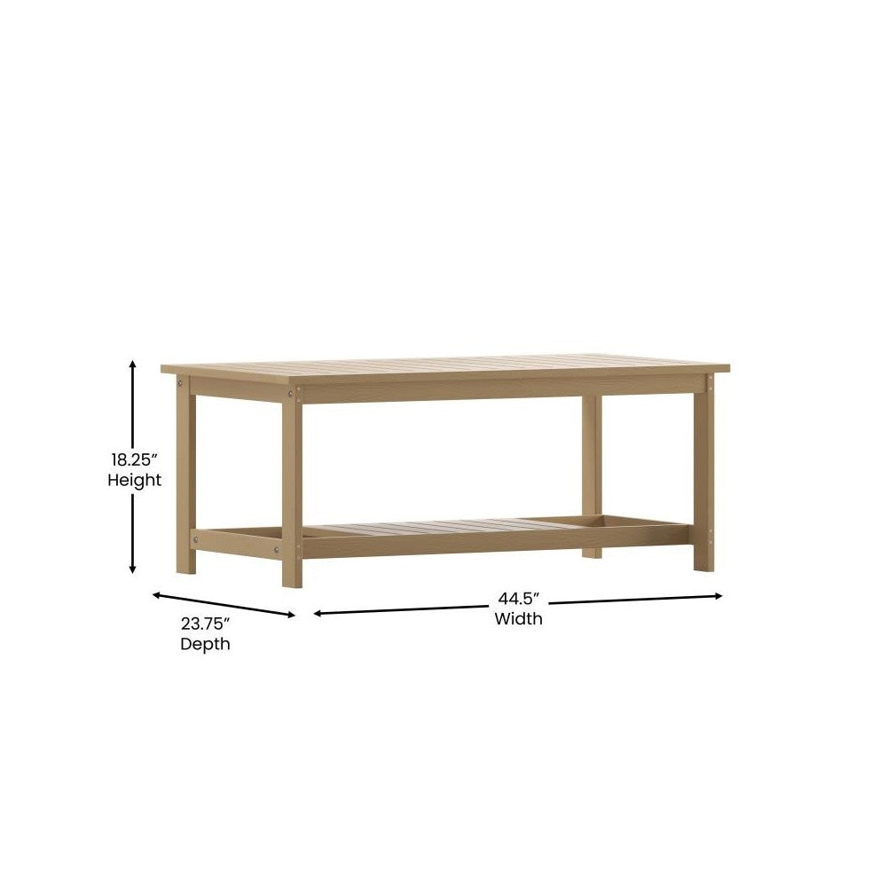 Natural Cedar Poly Resin Table