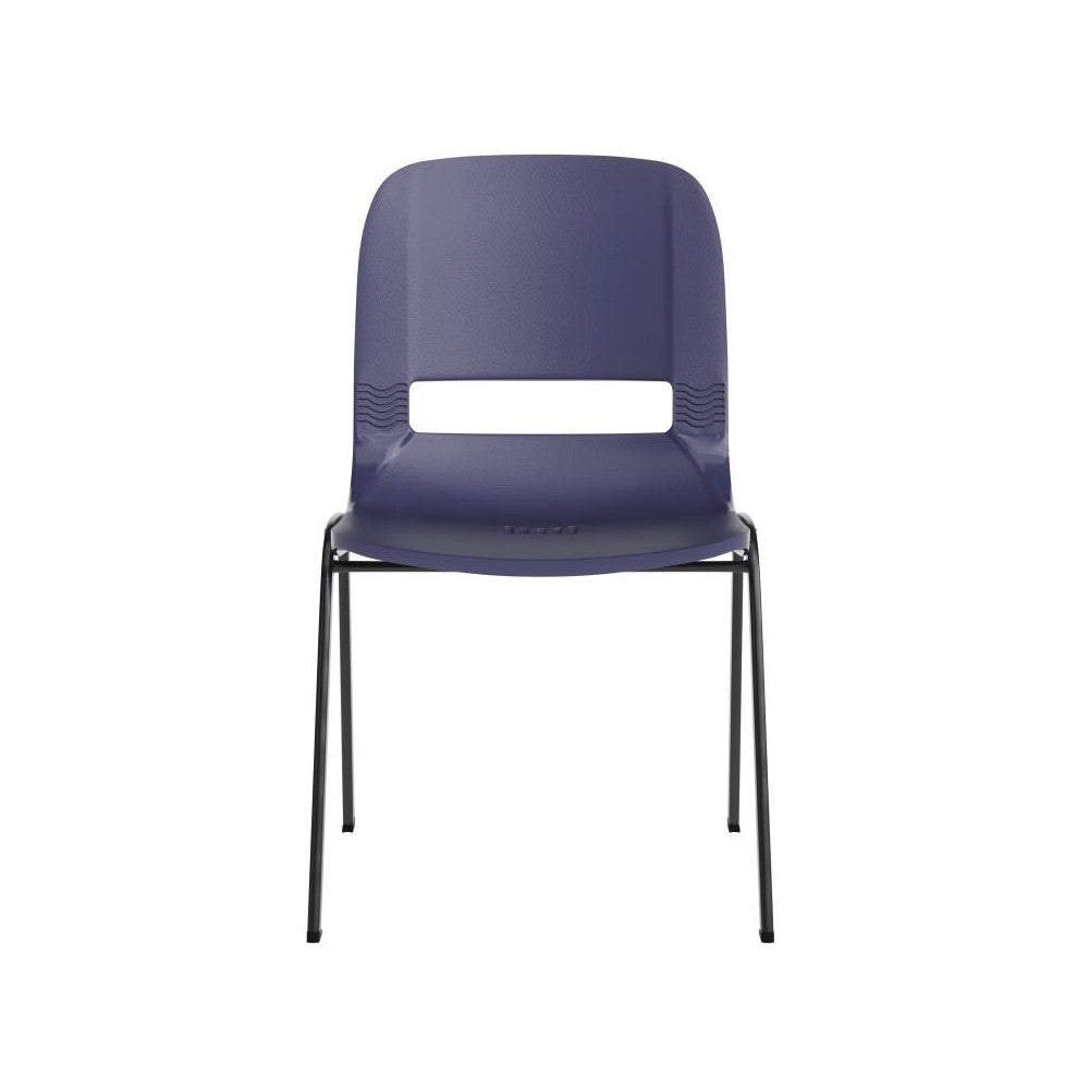 Navy Stack Chair-Black Frame