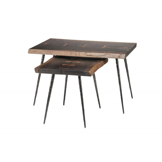 Nexa Seared Wood Side Table