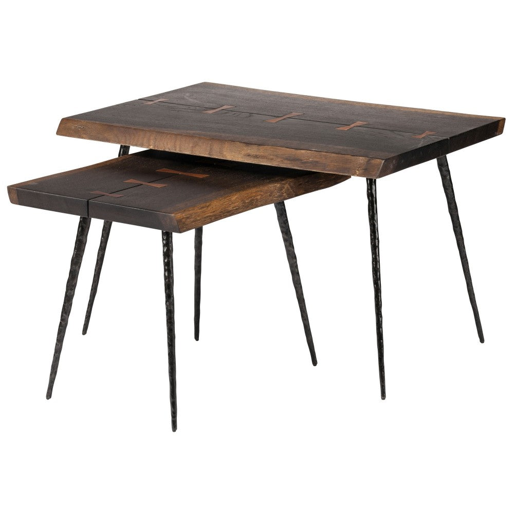 Nexa Seared Wood Side Table