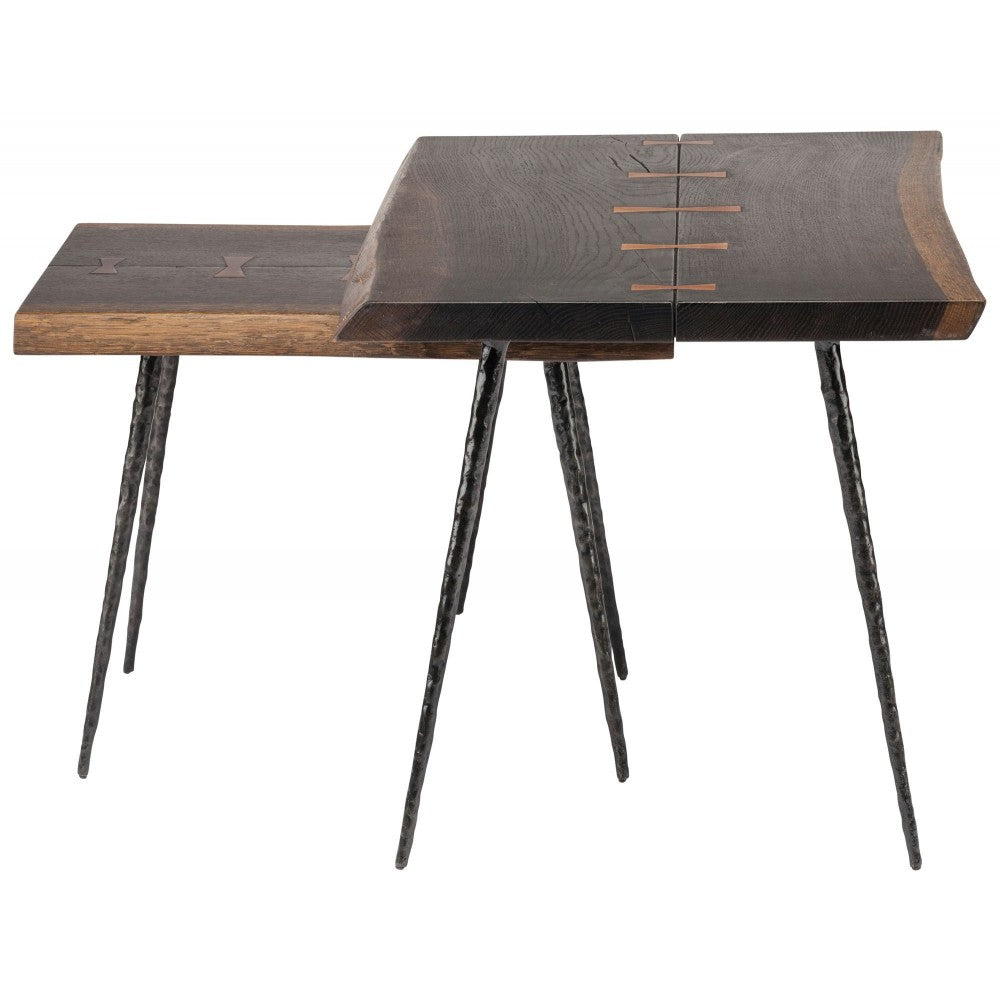 Nexa Seared Wood Side Table