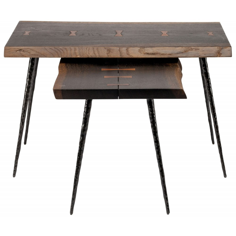 Nexa Seared Wood Side Table