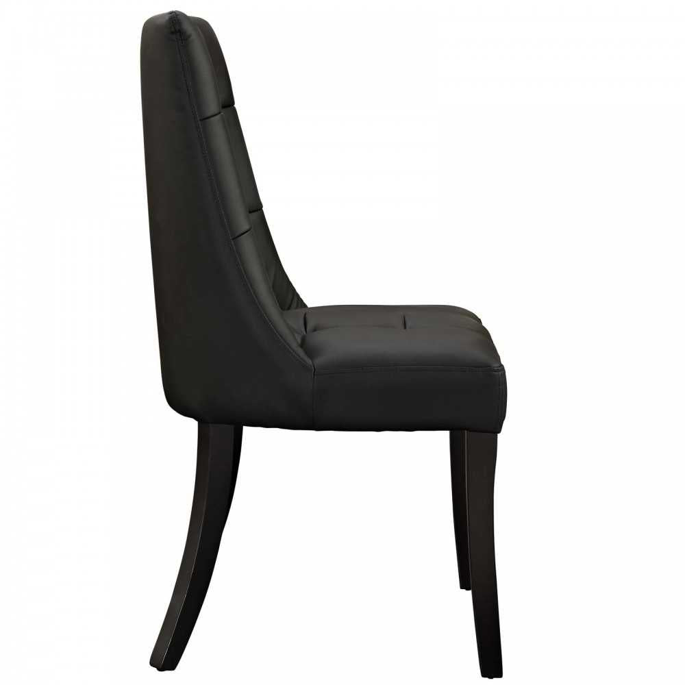 Noblesse Dining Chair Vinyl Set of 2, Black