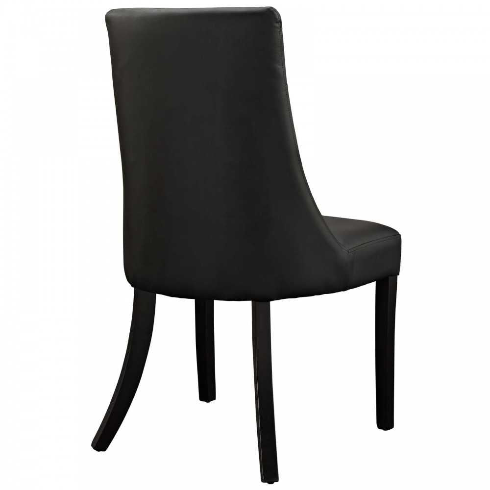 Noblesse Dining Chair Vinyl Set of 4, Black