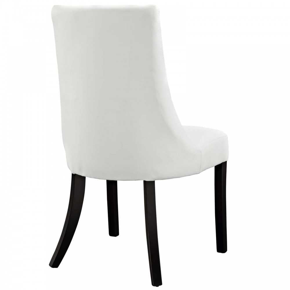 Noblesse Dining Vinyl Side Chair, White