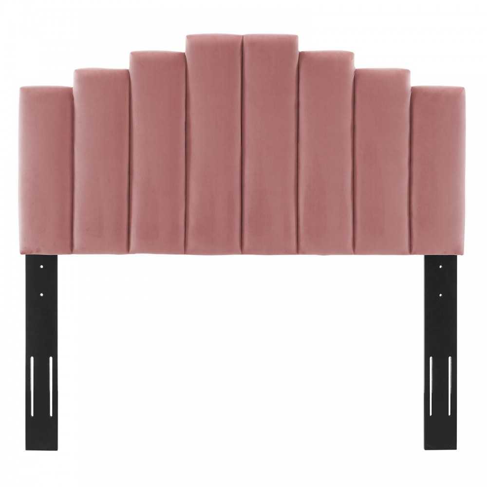 Noelle Performance Velvet Full/Queen Headboard, Dusty Rose