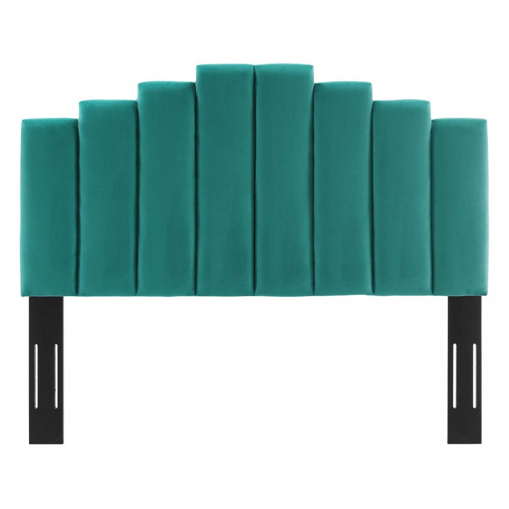 Noelle Performance Velvet Full/Queen Headboard, Teal