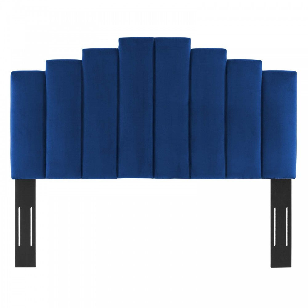 Noelle Performance Velvet King/California King Headboard, Navy