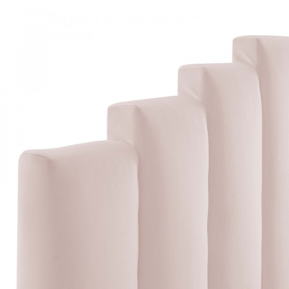 Noelle Performance Velvet Twin Headboard, Pink