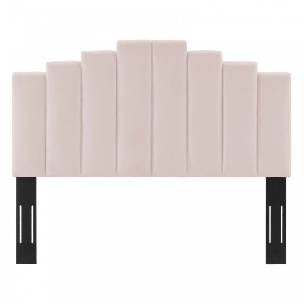 Noelle Performance Velvet Twin Headboard, Pink