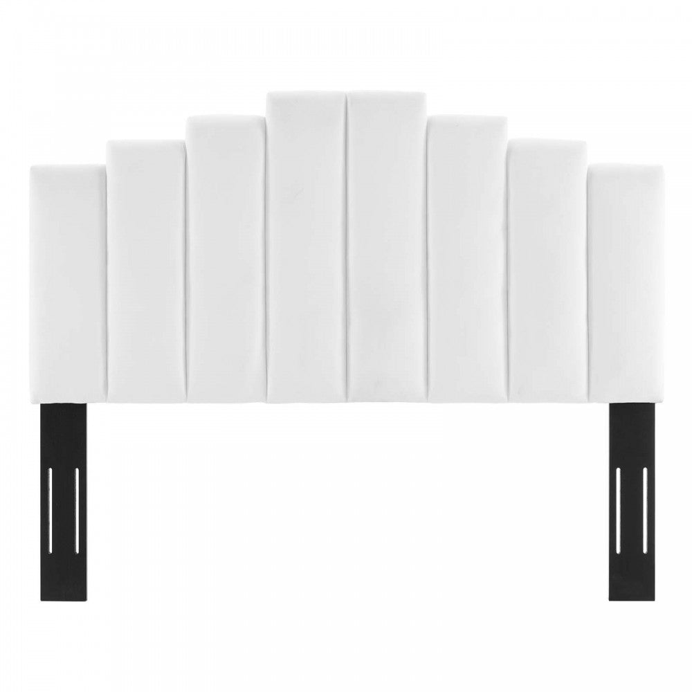 Noelle Performance Velvet Twin Headboard, White