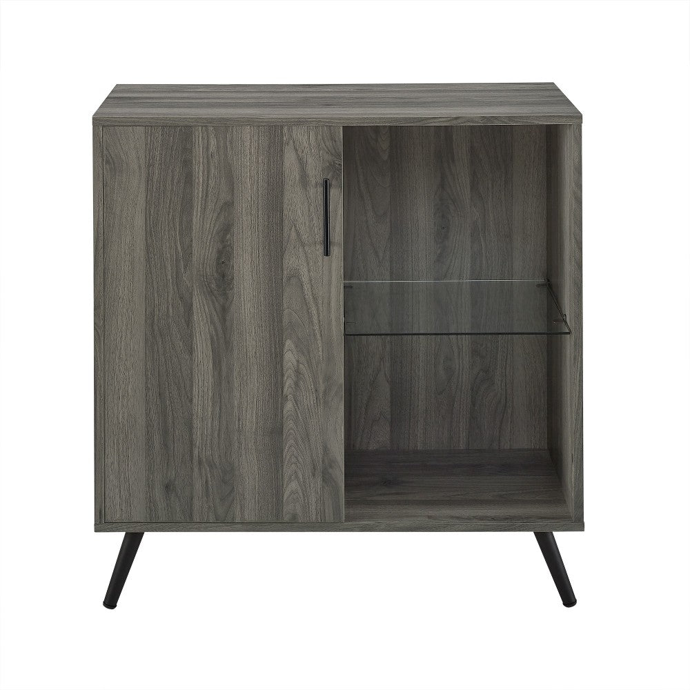 Nora 30" 1 Door Modern Wood Accent Cabinet - Slate Gray