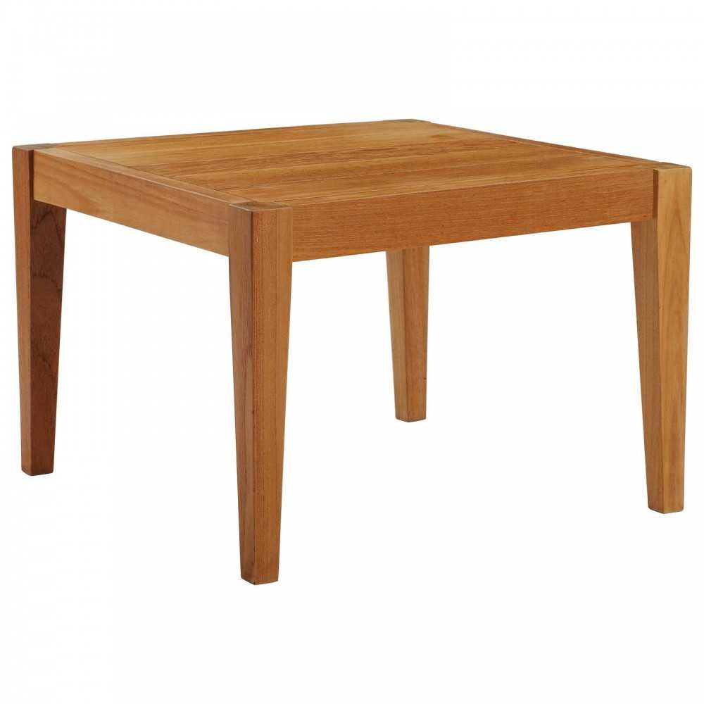 Northlake 3 Piece Outdoor Patio Premium Grade A Teak Wood Set, Natural White, EEI-3628-NAT-WHI-SET