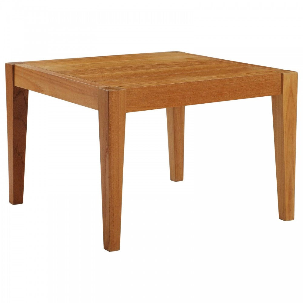 Northlake 3 Piece Outdoor Patio Premium Grade A Teak Wood Set, Natural White, EEI-3626-NAT-WHI-SET