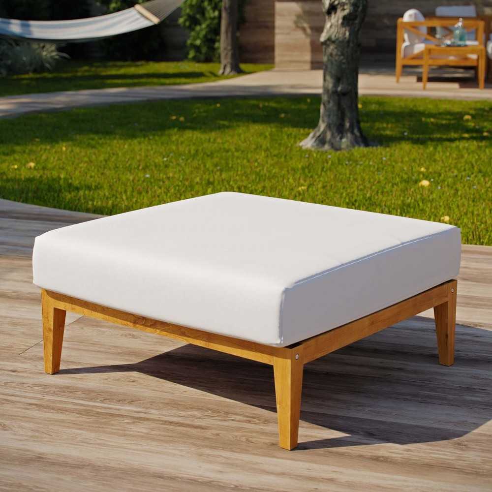 Northlake Outdoor Patio Premium Grade A Teak Wood Ottoman