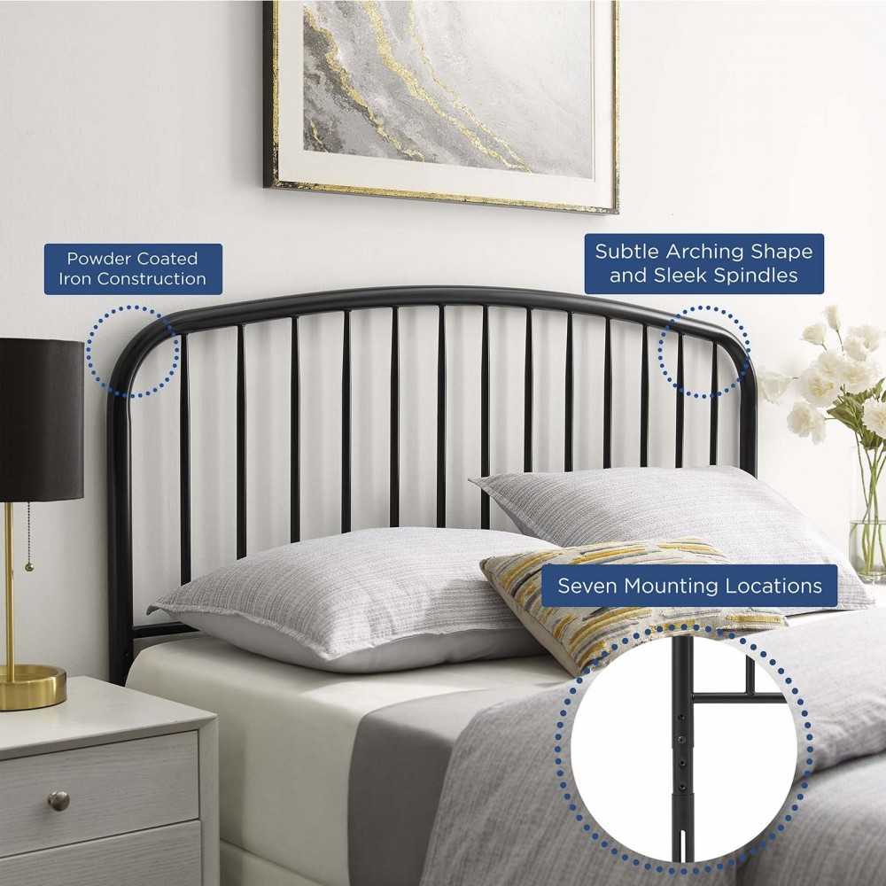 Nova Full Metal Headboard, Black