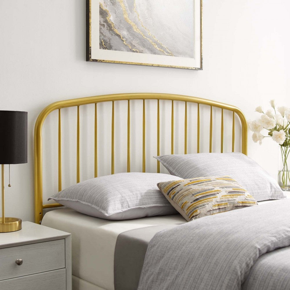 Nova King Metal Headboard, Gold