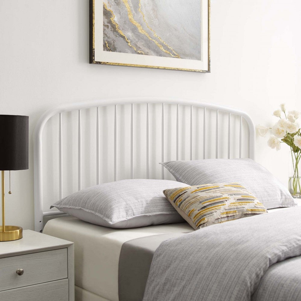 Nova King Metal Headboard, White