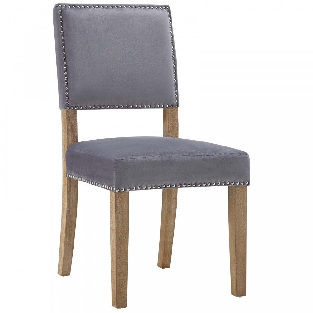 Oblige Wood Dining Chair, Gray