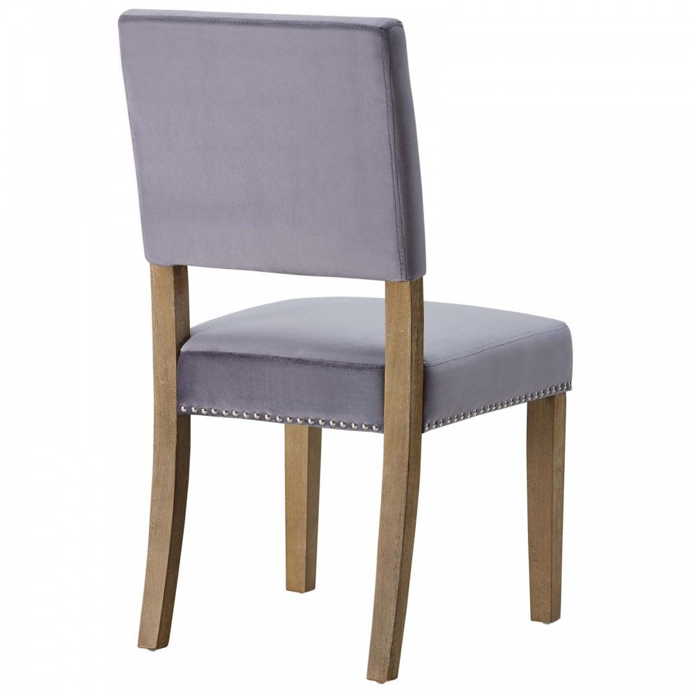 Oblige Wood Dining Chair, Gray