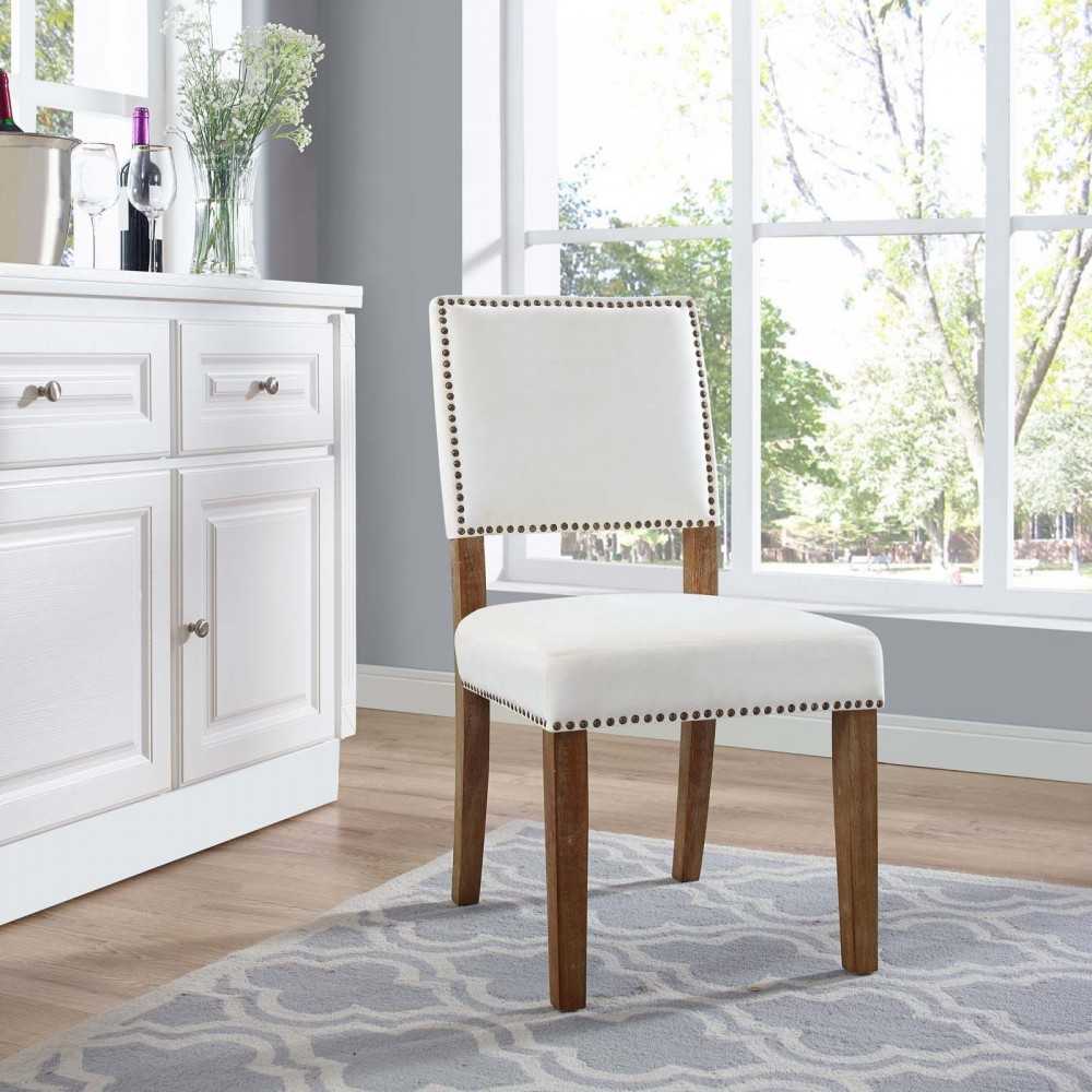 Oblige Wood Dining Chair, Ivory