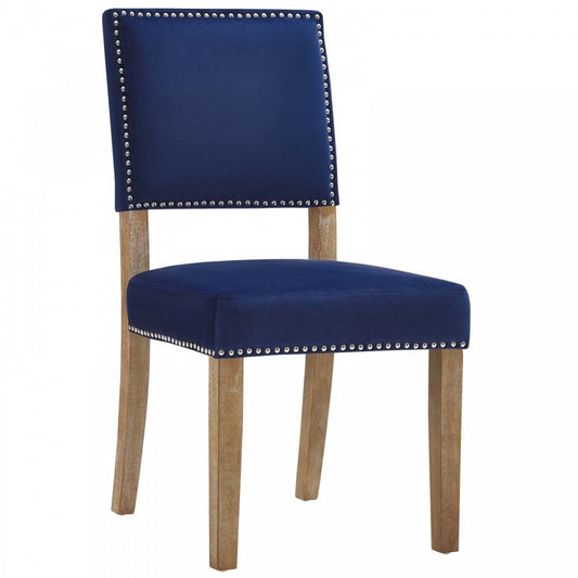 Oblige Wood Dining Chair, Navy