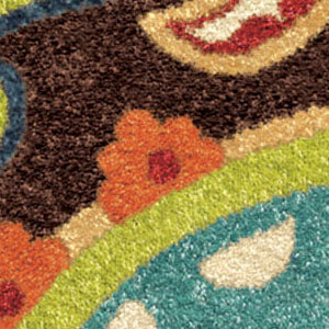 Orian Veranda Paisley Veranda Multi 92"X130"