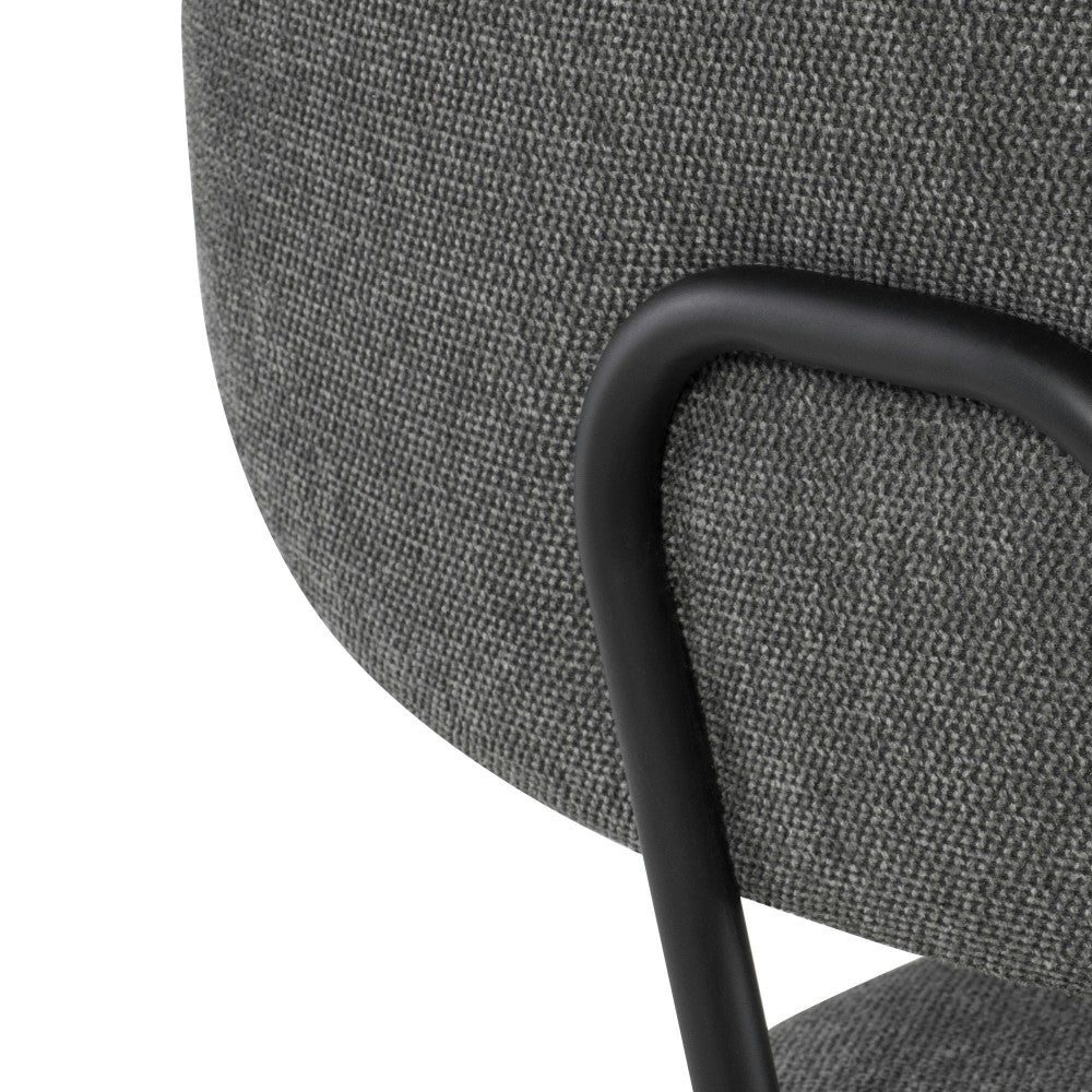 Ofelia Graphite Fabric Dining Chair