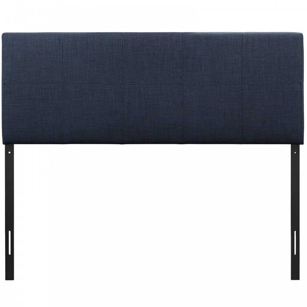 Oliver Queen Upholstered Fabric Headboard, Navy