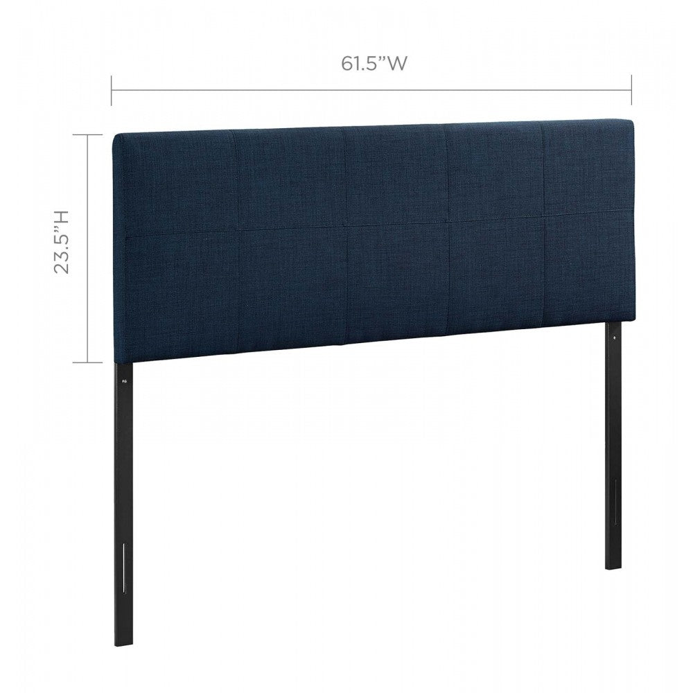 Oliver Queen Upholstered Fabric Headboard, Navy