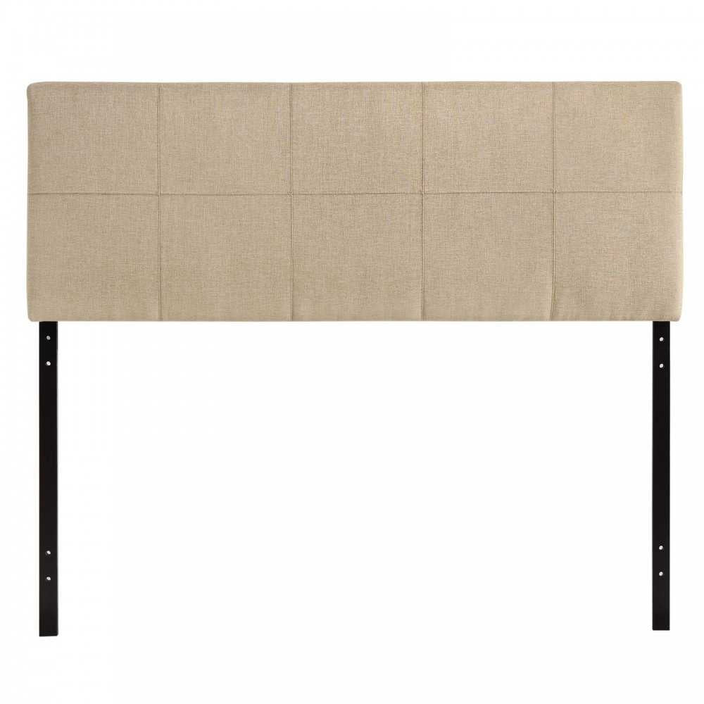 Oliver Queen Upholstered Fabric Headboard, Beige