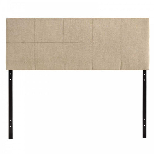 Oliver Queen Upholstered Fabric Headboard, Beige