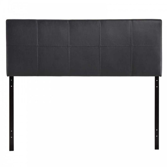 Oliver Queen Upholstered Vinyl Headboard, Black