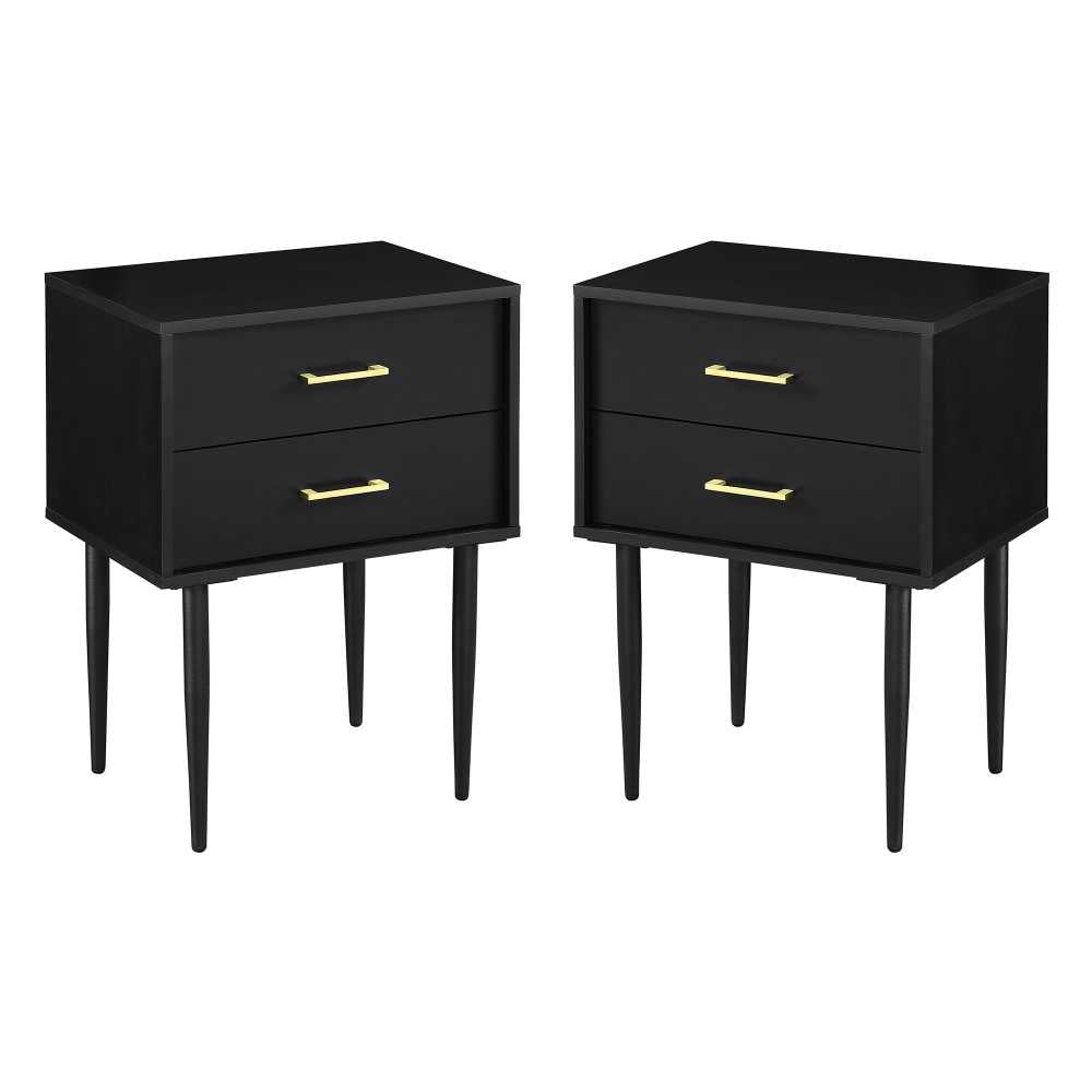 Olivia Modern Nightstand - Black