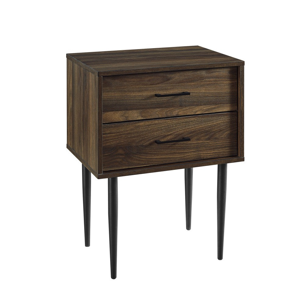 Olivia Modern Nightstand - Dark Walnut