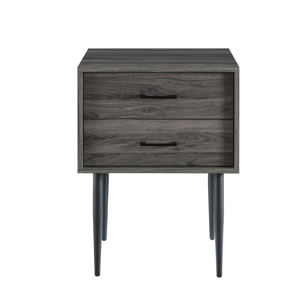 Olivia Modern Nightstand - Slate Gray