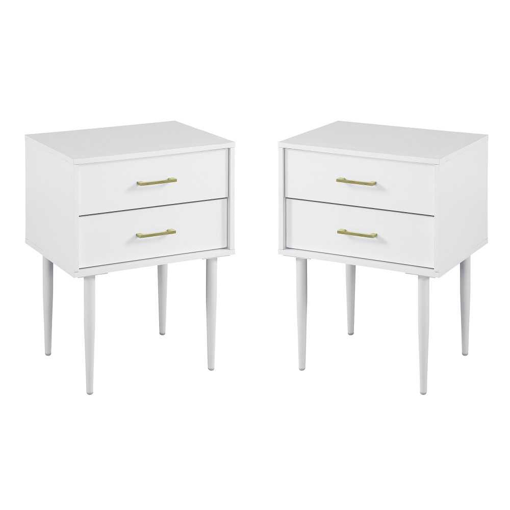 Olivia Modern Nightstand - White