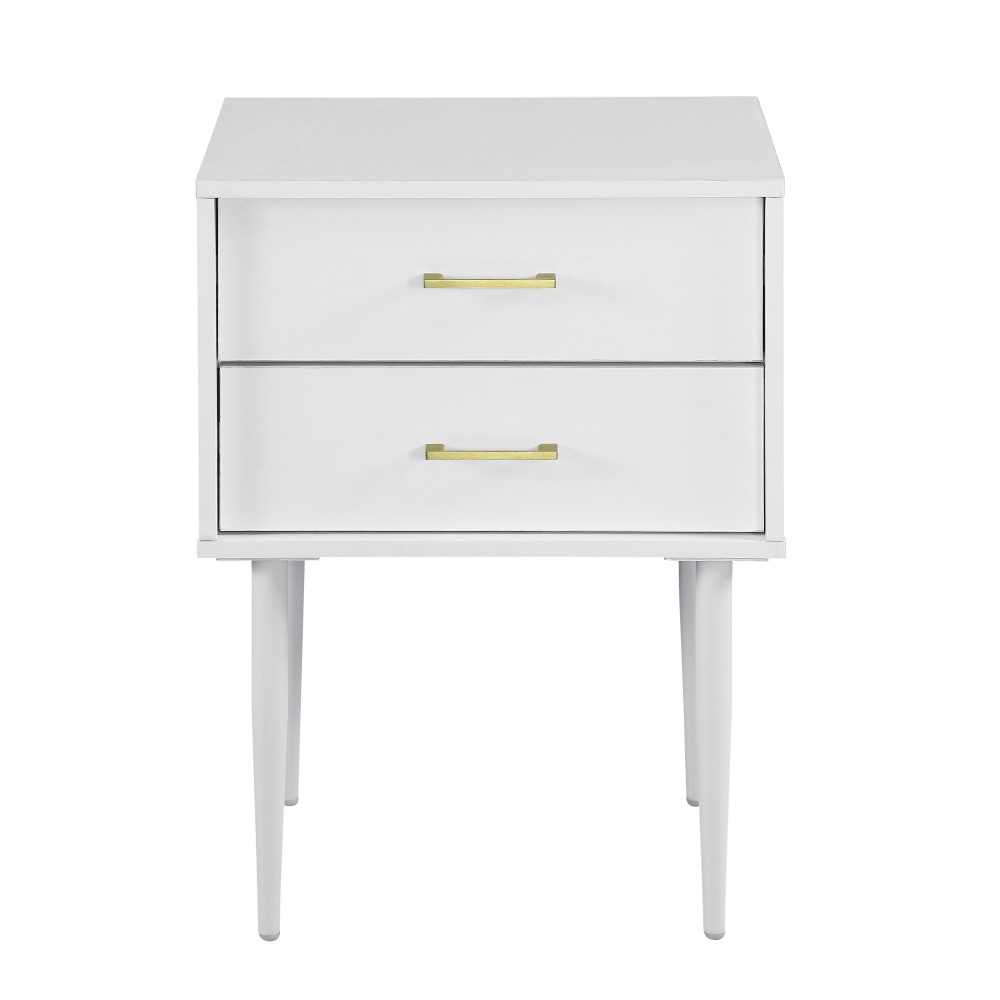 Olivia Modern Nightstand - White