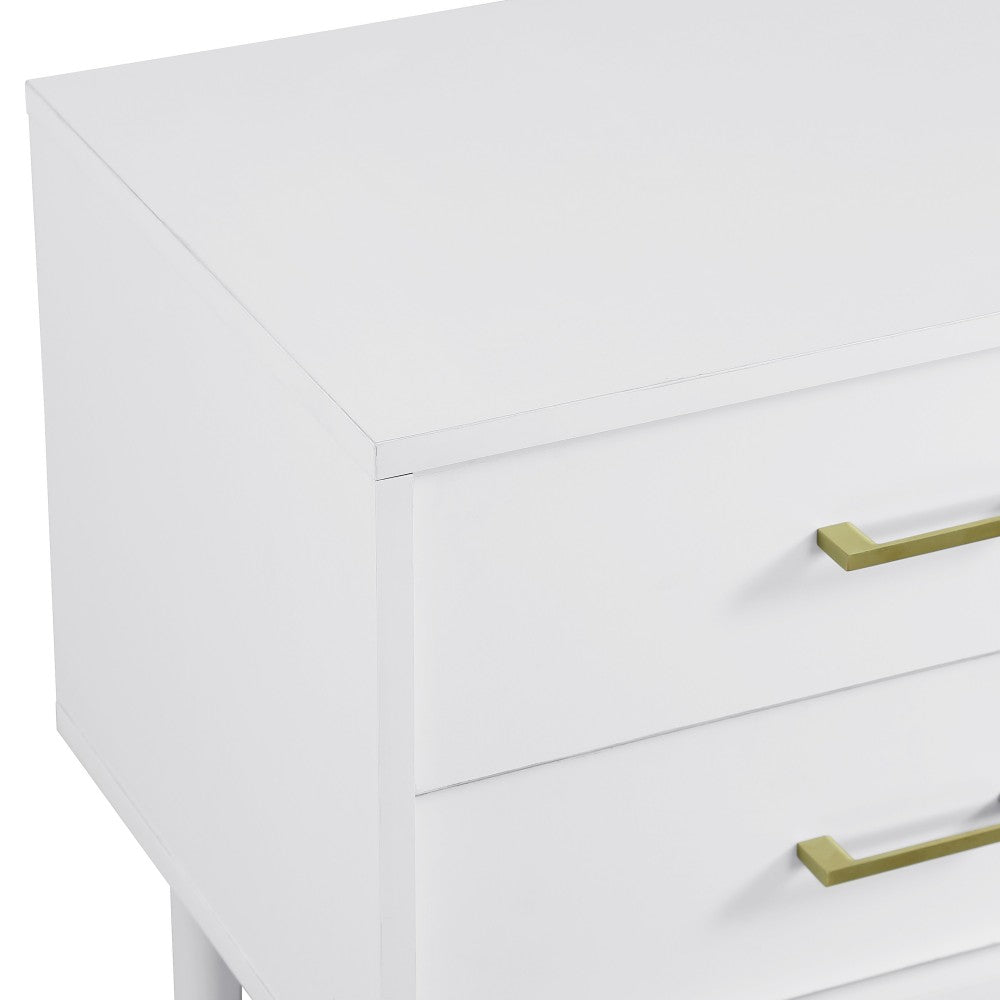 Olivia Modern Nightstand - White