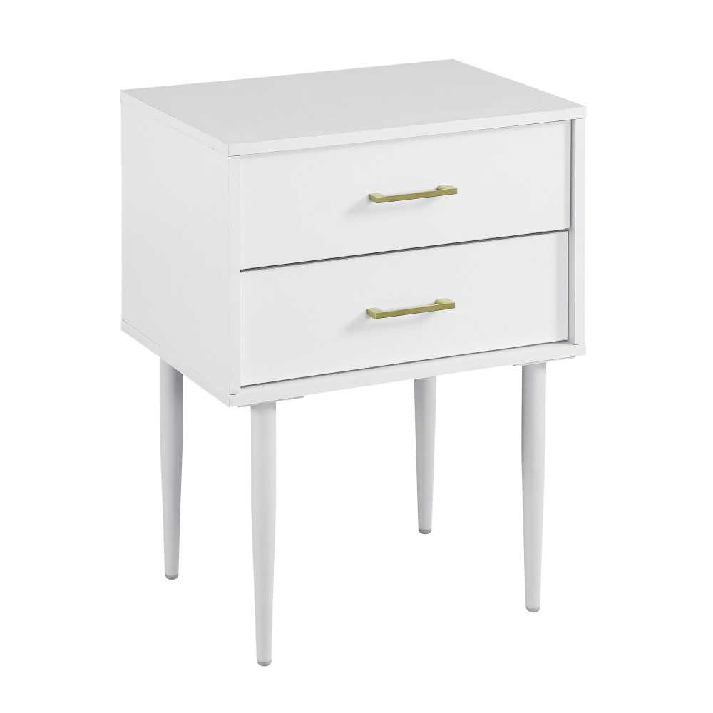 Olivia Modern Nightstand - White